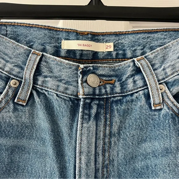 Levi’s 94 Baggy Distressed Jeans Size 29x31 Y2K Straight Leg Denim - Picture 5 of 13